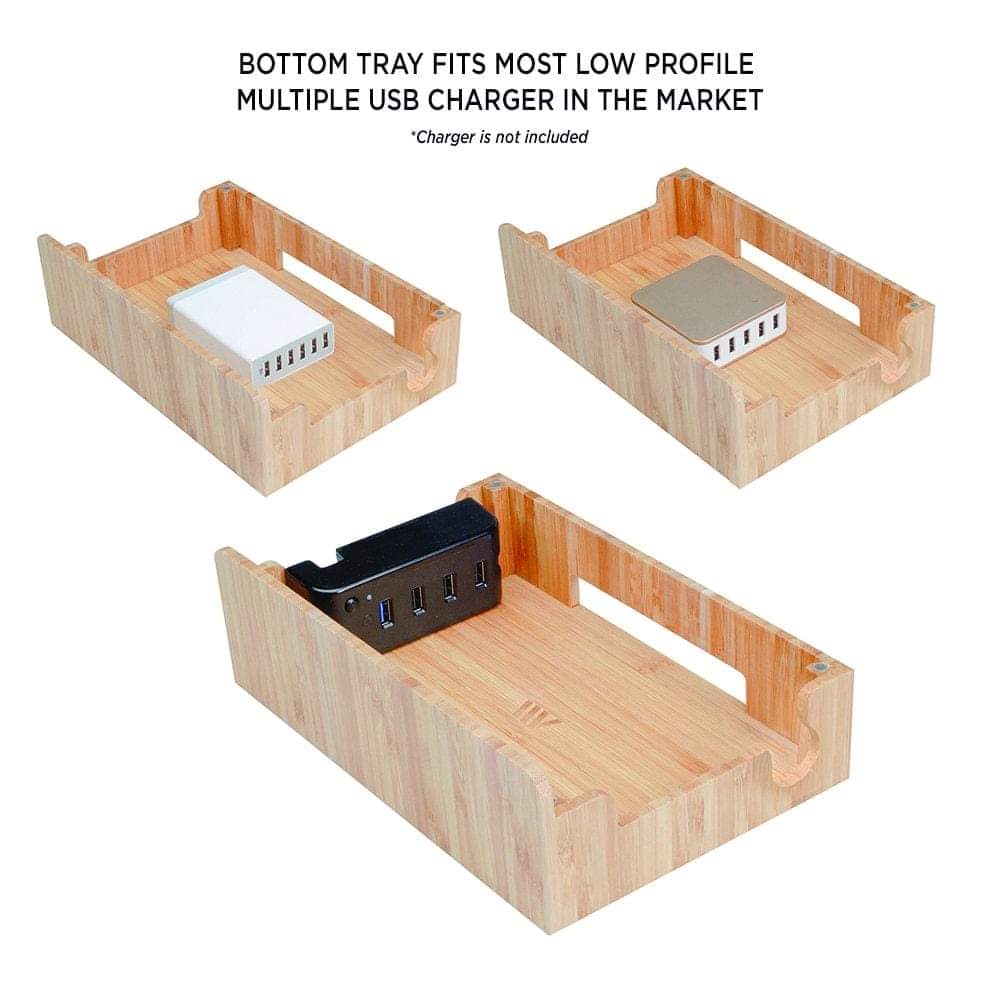 MobileVision Bamboo Charging Station to Organize and Power Up Your Devices Efficiently