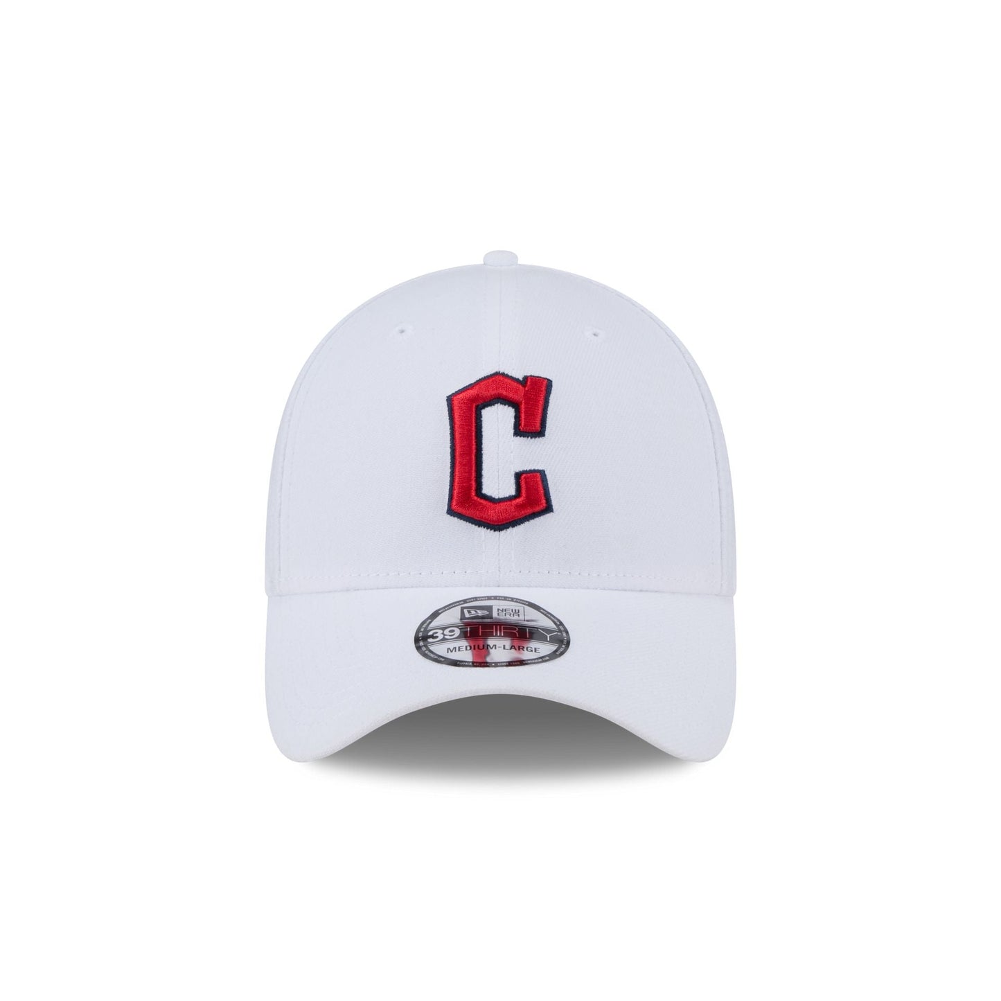 Cleveland Guardians Optic White 39THIRTY Stretch Fit Hat