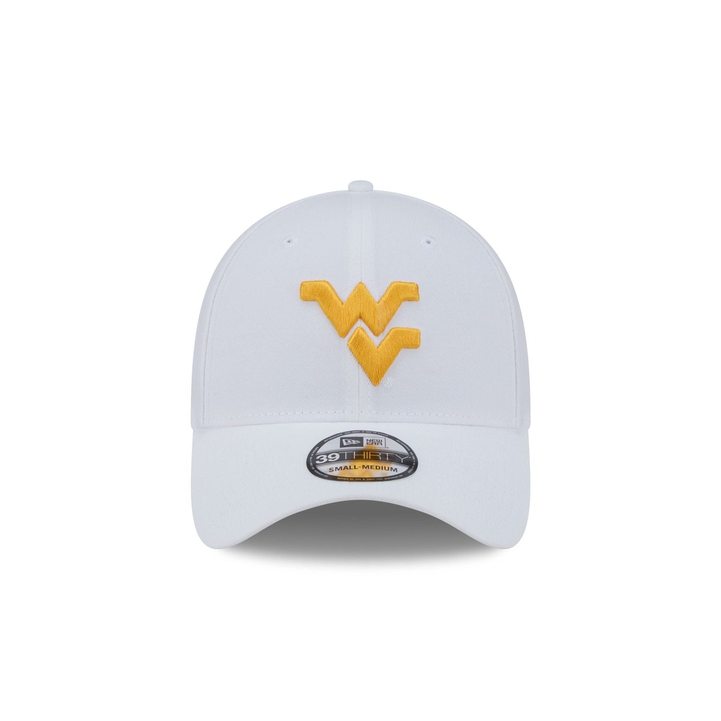 West Virginia Mountaineers Optic White 39THIRTY Stretch Fit Hat
