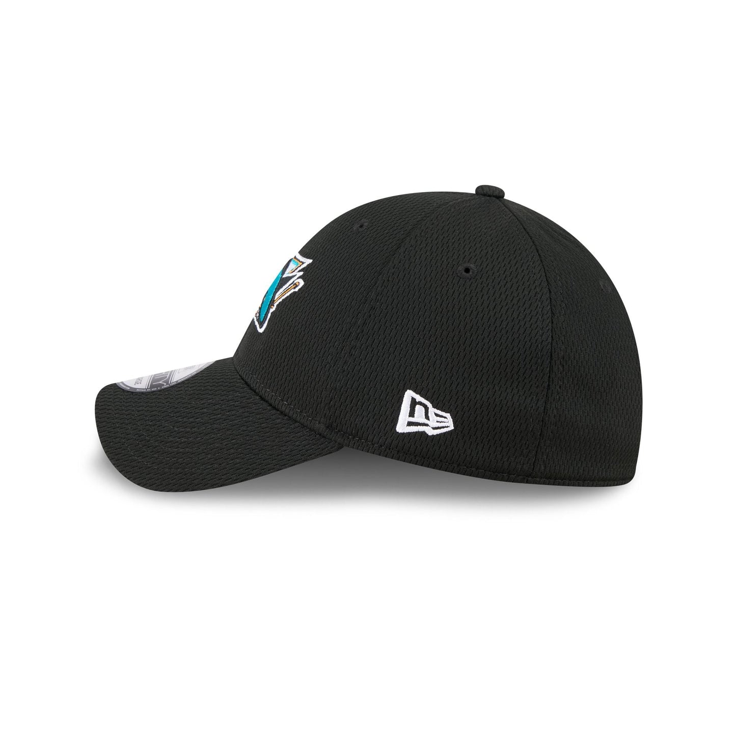 San Jose Sharks Black 39THIRTY Stretch Fit Hat