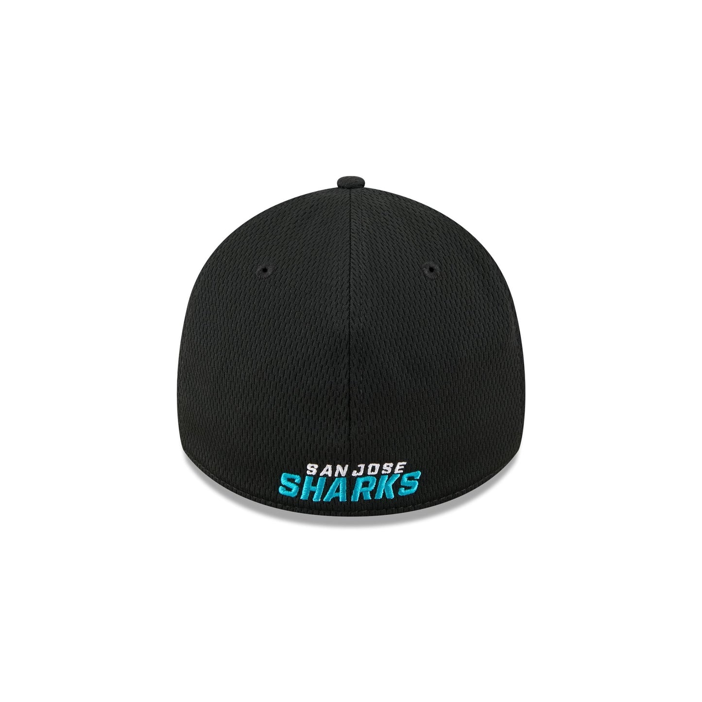 San Jose Sharks Black 39THIRTY Stretch Fit Hat