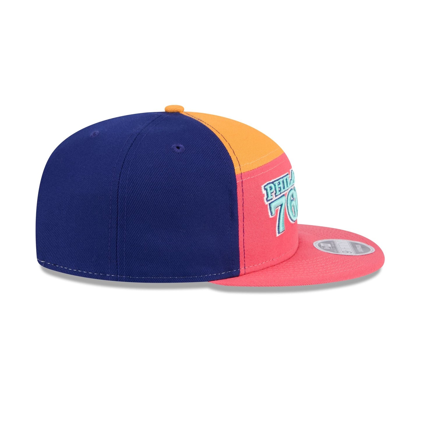 Philadelphia 76ers Coral Split Panel 9FIFTY Snapback Hat
