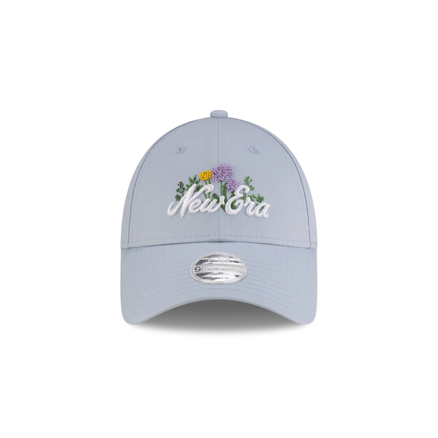 New Era Cap Beaded Floral Pastel Blue Women's 9FORTY Adjustable Hat