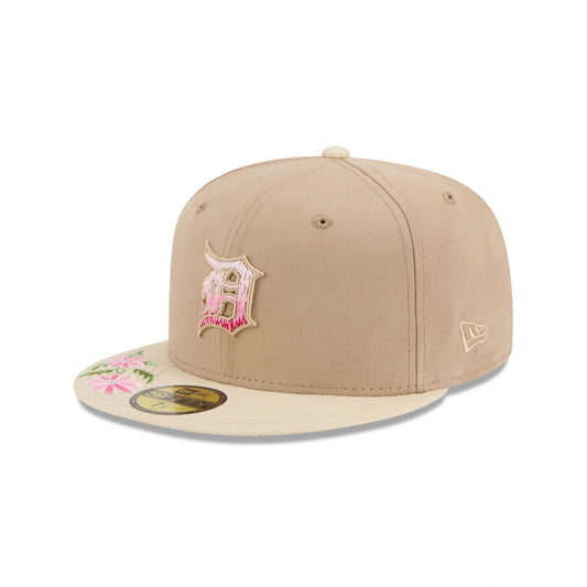Detroit Tigers Hand Stitched Floral 59FIFTY Fitted Hat