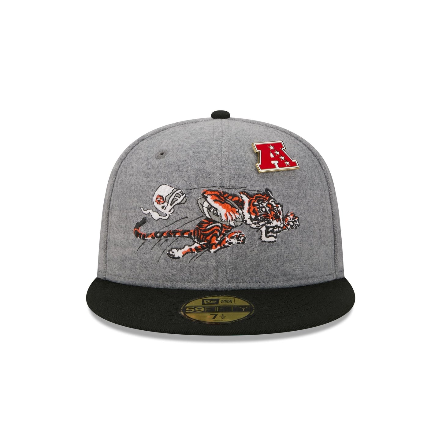 Cincinnati Bengals Heather Gray Wool 59FIFTY Fitted Hat