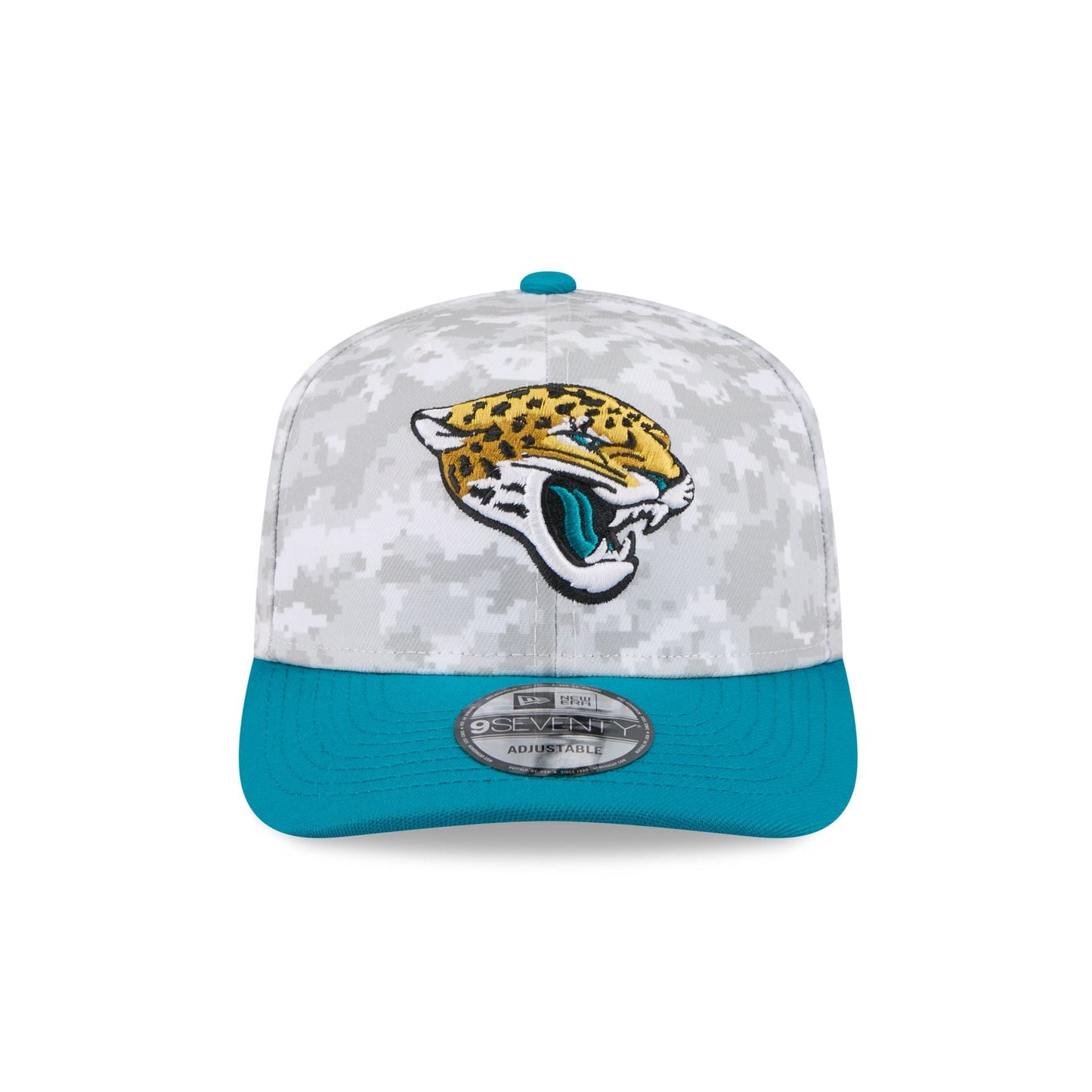Jacksonville Jaguars 2025 Salute to Service Fan Gear 9SEVENTY Stretch-Snap Hat
