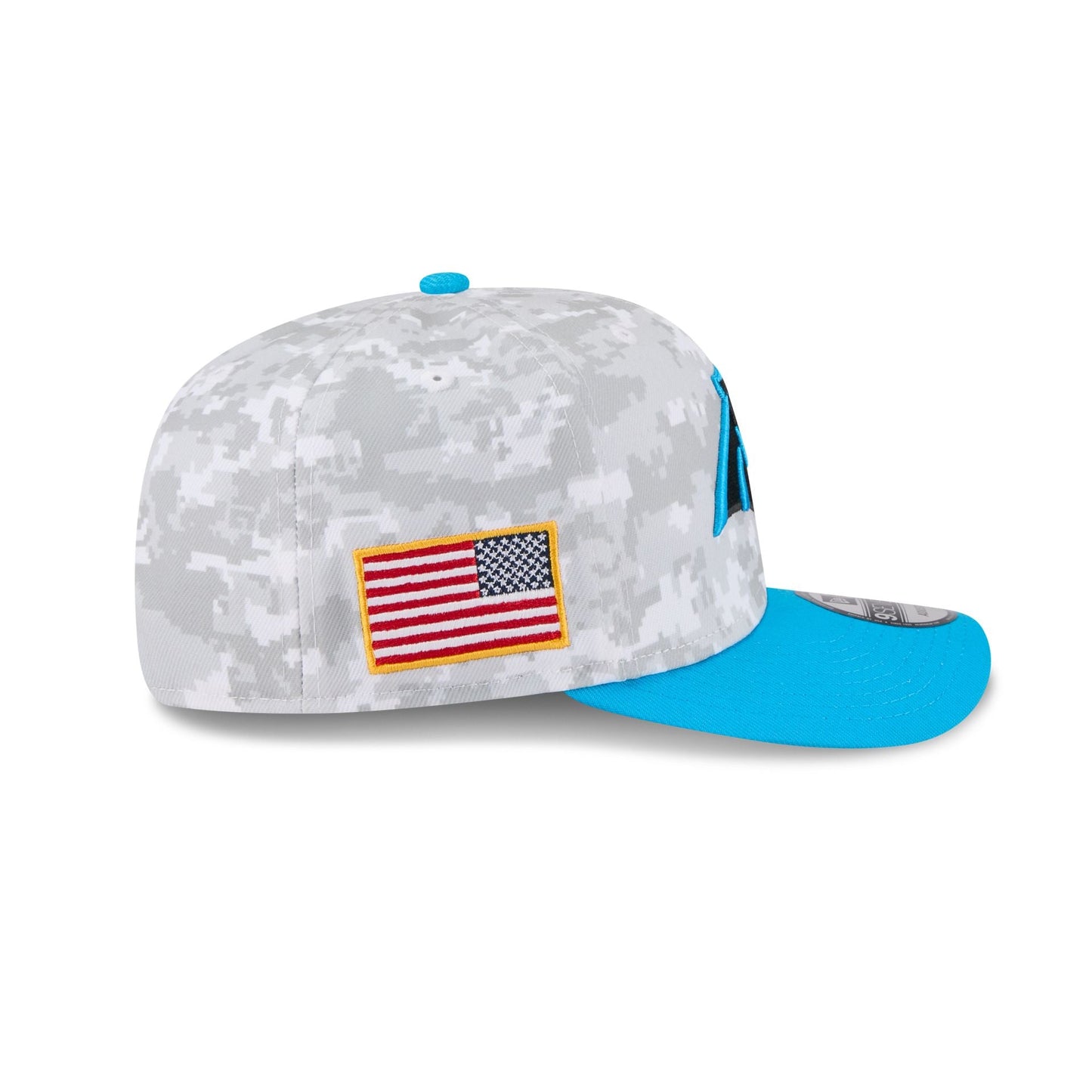 Carolina Panthers 2025 Salute to Service Fan Gear 9SEVENTY Stretch-Snap Hat