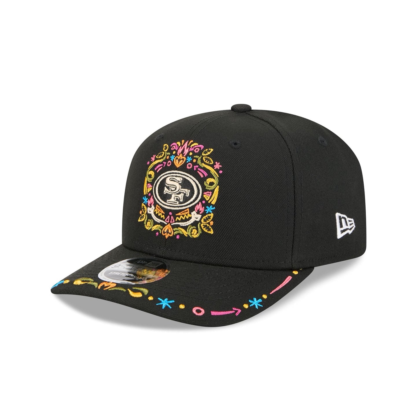 San Francisco 49ers Black Color Pop 9SEVENTY Stretch-Snap Hat