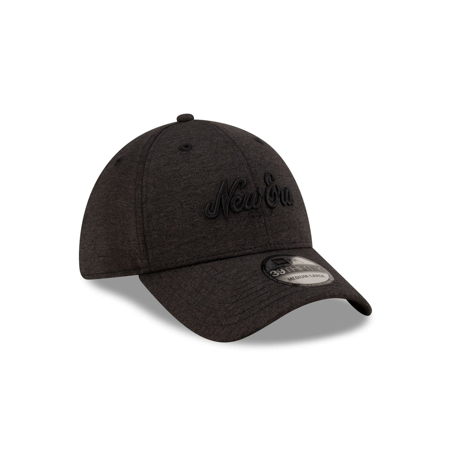 New Era Golf Script Black 39THIRTY Stretch Fit Hat