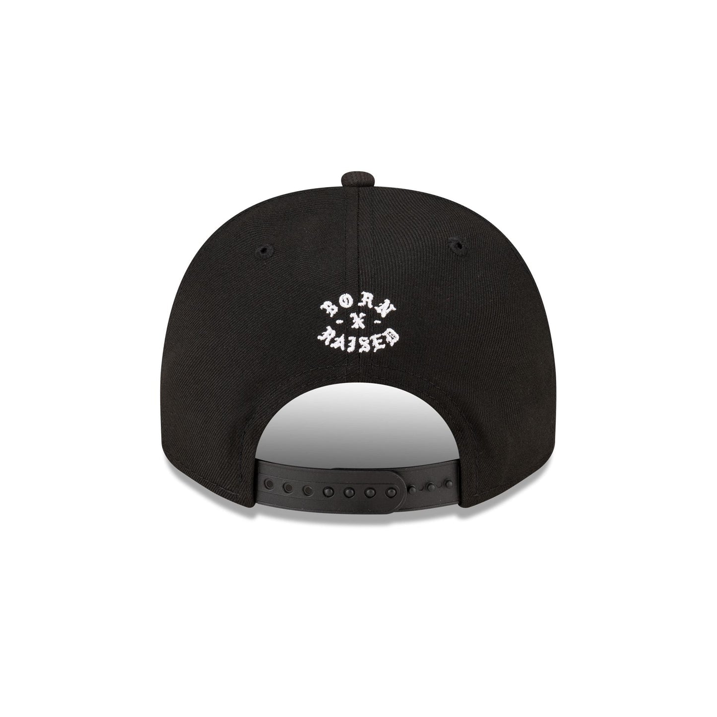 Born x Raised x San Francisco 49ers Script Black 9FIFTY A-Frame Snapback Hat