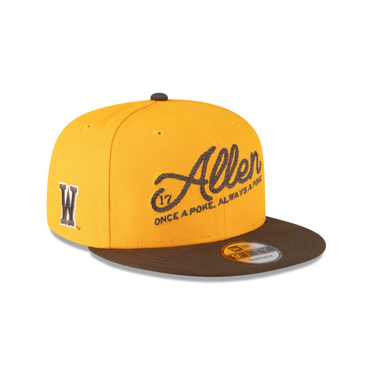Wyoming Cowboys Josh Allen Jersey Retirement Gold 9FIFTY Snapback Hat