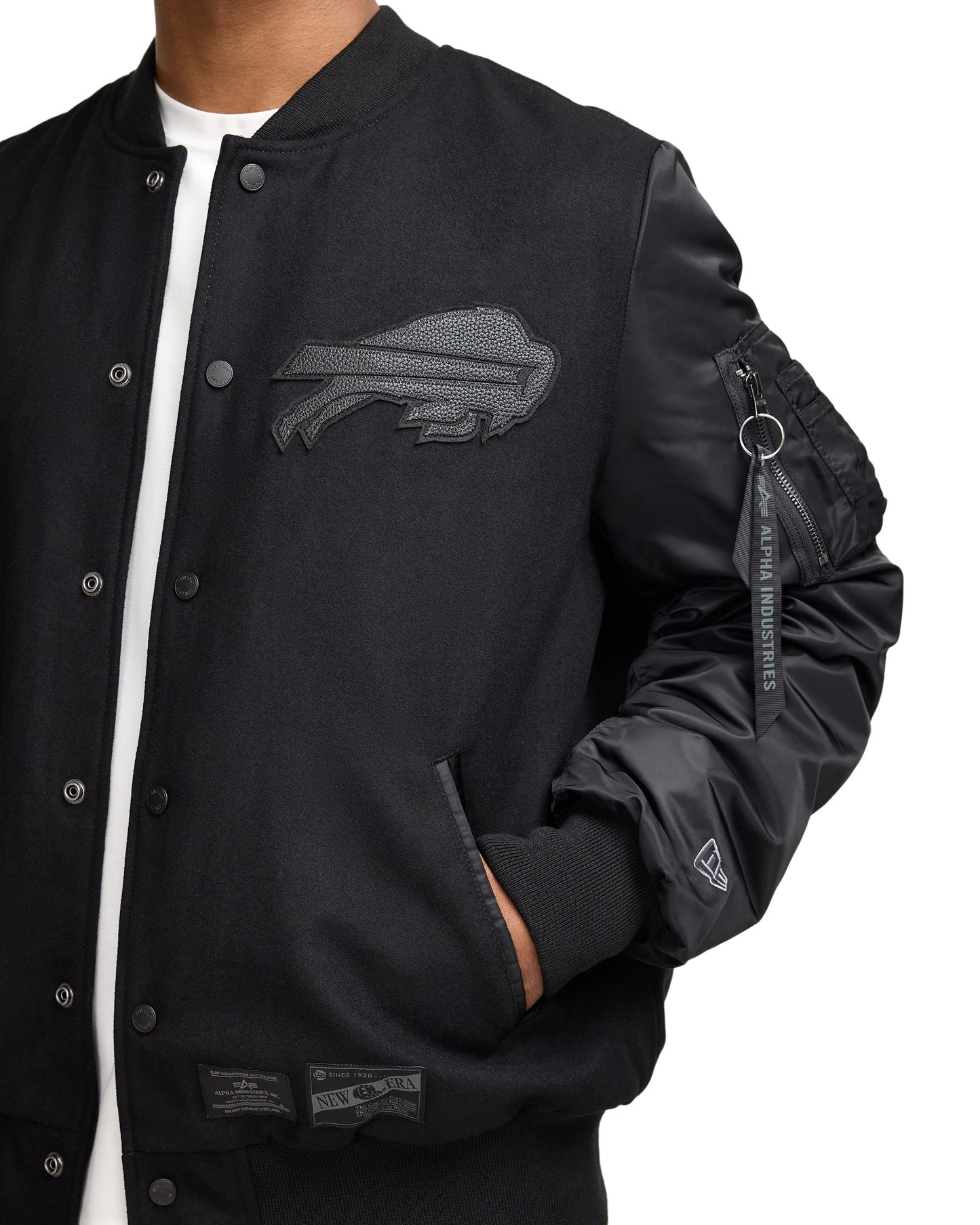 Alpha Industries x San Francisco 49ers MA-1 Wool Varsity Jacket Black