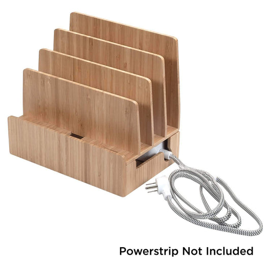 MobileVision Bamboo Charging Station to Organize and Power Up Your Devices Efficiently