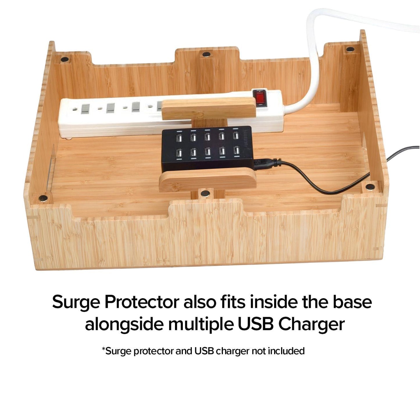 MobileVision Bamboo 12-Port Charger for efficient charging and organized power management