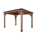 Backyard Discovery Arcadia 12ft x 9.5ft Cedar Gazebo Slope Roof with PowerPort