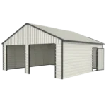 23' x 22' Double Garage Metal Shed with Side Entry Door