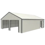 25' x 33' Double Garage Metal Shed with Side Entry Door