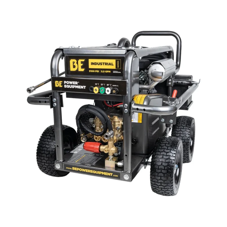 5,100 PSI 5.5 GPM Cold Water Gas Pressure Washer with Honda GX690 Electric Start Engine and CP Belt Drive Triplex Pump on Roll Cage Frame - B5024HEBAS