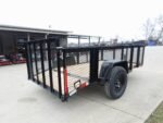5x10 Dovetail Utility Trailer 2ft Mesh sides 3500lb Axle
