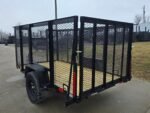 5x10 Straight Deck Debris Loader Utility Trailer (1) 3500lb Axle and Extended Platform