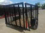 5x8 Straight Deck Utility Trailer with 4ft Mesh Side 3500lb Axle
