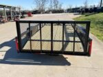 6.4×12 Powder Coated Dovetail Utility Trailer With Gate 3500lb Axle
