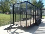6.4×16 Dovetail Utility Trailer 6ft Mesh Sides (2) 3,500lb Axles