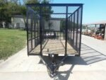 6.4×16 Dovetail Utility Trailer 6ft Mesh Sides (2) 3,500lb Axles