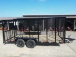 6.4×16 Dovetail Utility Trailer 6ft Mesh Sides (2) 3,500lb Axles