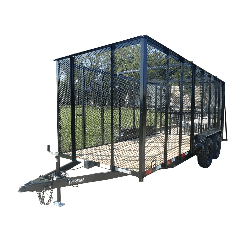 6.4×16 Dovetail Utility Trailer 6ft Mesh Sides (2) 3,500lb Axles 6.4×16 Dovetail Utility Trailer 6ft Mesh Sides (2) 3,500lb Axles