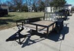 6'4" x 12 Double Axle Utility Trailer Powder Coated Dovetail (2) 3500lb Axles