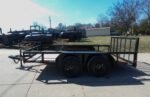 6'4" x 12 Double Axle Utility Trailer Powder Coated Dovetail (2) 3500lb Axles