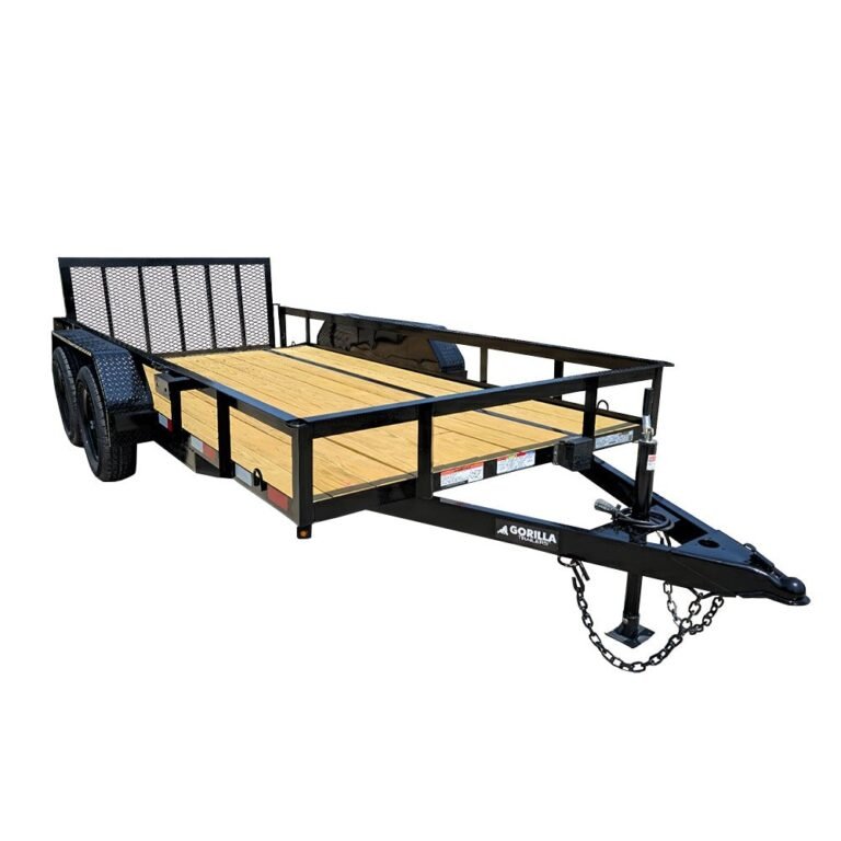 6'4" x 14 Utility Trailer Powder Coated Dovetail (2) 3500 Axles 7k GVWR