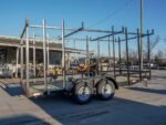 6.4 x 16 Straight Deck Tandem Axle Utility Trailer w/ 6ft Ladder Racks
