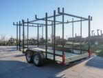 6.4 x 16 Straight Deck Tandem Axle Utility Trailer w/ 6ft Ladder Racks