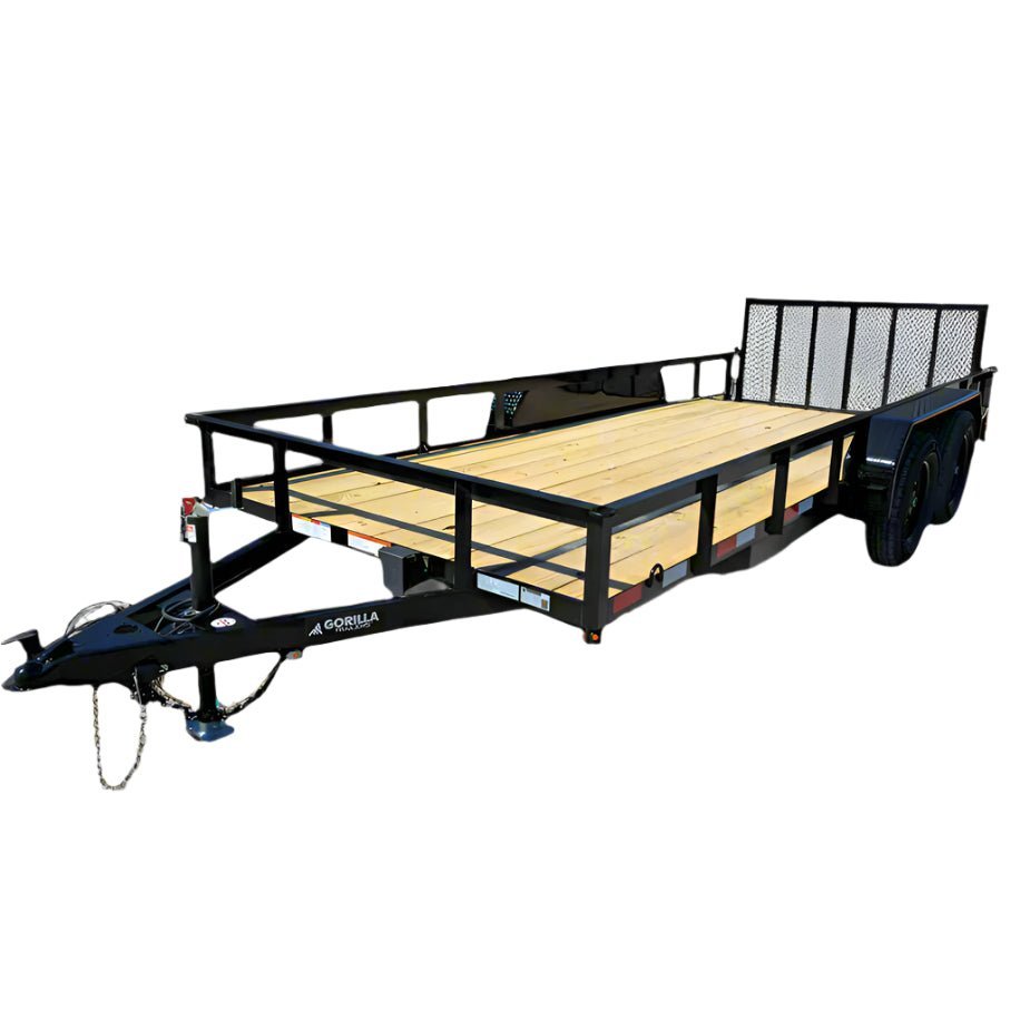 6'4" x 16 Utility Trailer Double Axle Dovetail With Gate Powder Coated (2) 3500lb Axles 6'4" x 16 Utility Trailer Double Axle Dovetail With Gate Powder Coated (2) 3500lb Axles
