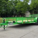 6'4" x 16' Utility Trailer Double Axle Dovetail with Gate Powder Coated (2) 3500lb 2-Brakes