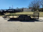 6'4" x 16 Utility Trailer Double Axle Dovetail With Gate Powder Coated (2) 3500lb Axles