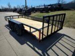 6'4" x 16 Utility Trailer Double Axle Dovetail With Gate Powder Coated (2) 3500lb Axles