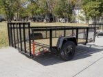6.4x10 Dovetail Utility Trailer with 2ft Mesh Sides 3,500lb Axle