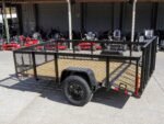 6.4x10 Dovetail Utility Trailer with 2ft Mesh Sides 3,500lb Axle