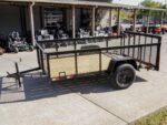 6.4x10 Dovetail Utility Trailer with 2ft Mesh Sides 3,500lb Axle