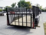 6.4x14 Dovetail Utility Trailer 4ft Mesh (2) 3500lb Axles