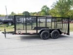 6.4x14 Dovetail Utility Trailer 4ft Mesh (2) 3500lb Axles