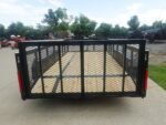 6.4x14 Dovetail Utility Trailer with 2ft Mesh Sides (2) 3500lb Axle