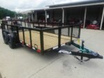 6.4x14 Dovetail Utility Trailer with 2ft Mesh Sides (2) 3500lb Axle