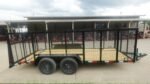 6.4x16 Dovetail Utility Trailer with 4ft Mesh Side (2) 3,500lb Axles