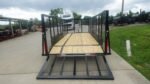 6.4x16 Dovetail Utility Trailer with 4ft Mesh Side (2) 3,500lb Axles