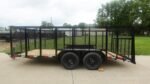 6.4x16 Dovetail Utility Trailer with 4ft Mesh Side (2) 3,500lb Axles