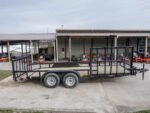 6.4x18 Dovetail Utility Trailer with Side Gate (2) 3,500lb Axle
